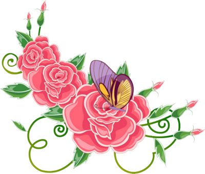 Transparent Rose Flower Floral Design Garden Roses Petal for Valentines Day