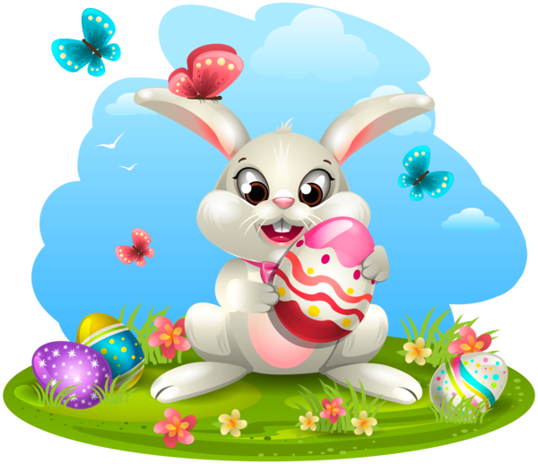 Transparent Easter Bunny Easter Paper Rabbit for Easter