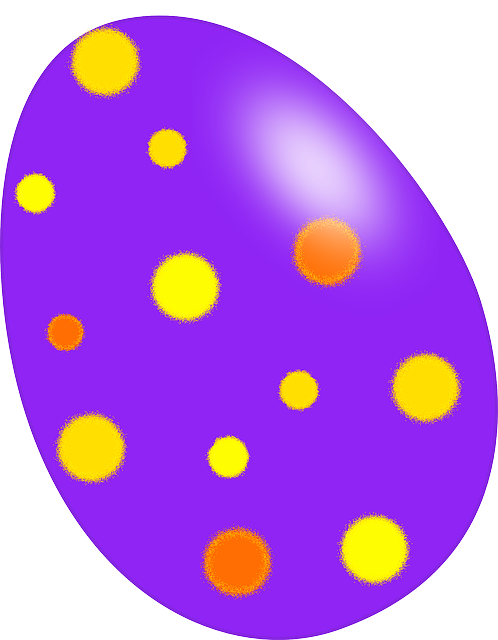 Transparent Easter Egg Easter Egg Yellow Purple for Easter