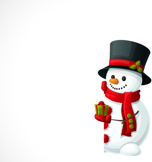 Transparent Snowman Drawing Scarf Christmas Ornament for Christmas