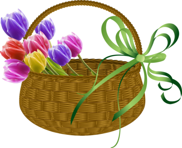 Transparent Basket Flower May Day Plant for Easter