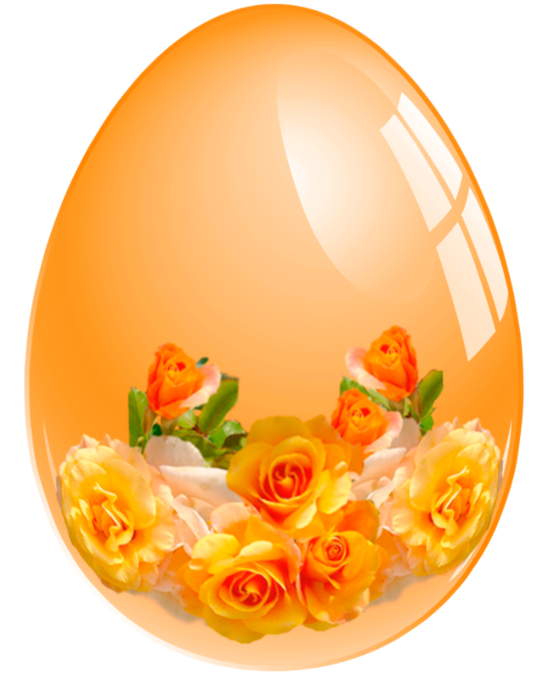 Transparent Easter Egg Easter Egg Orange Flower for Easter
