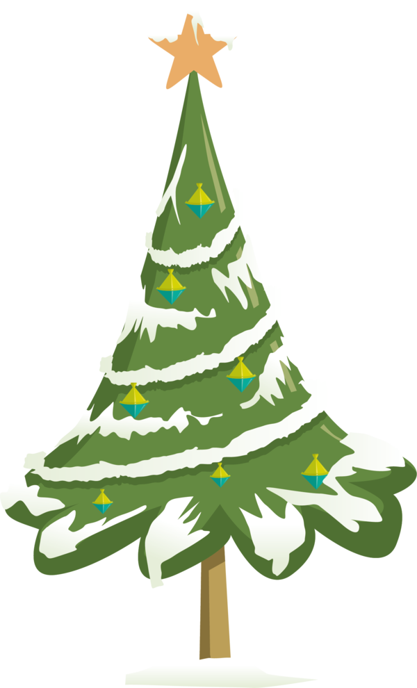 Transparent Christmas Christmas Tree Cartoon Fir Pine Family for Christmas