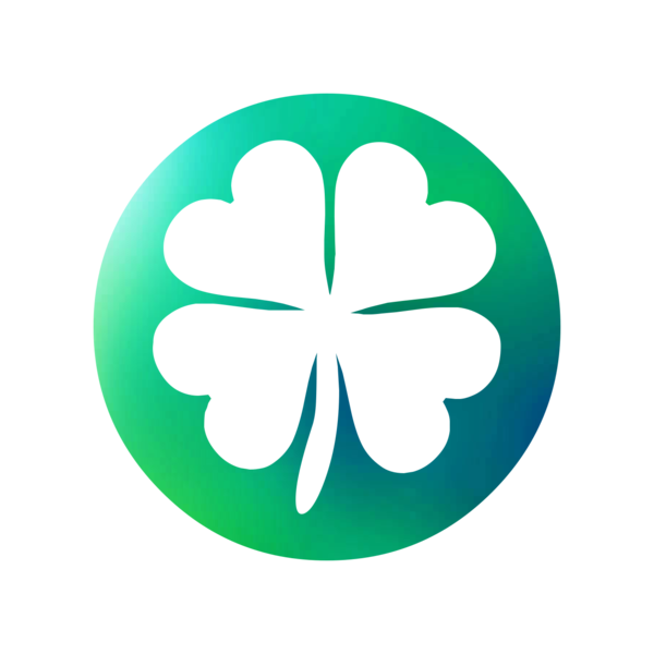 Transparent Leaf Shamrock Green for St Patricks Day