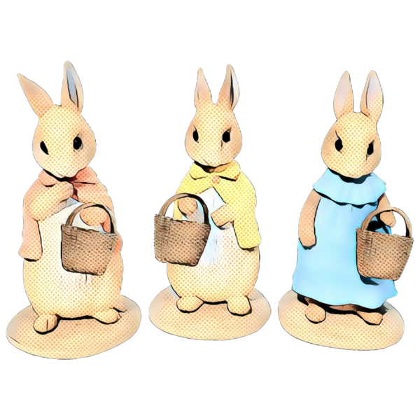 Transparent Rabbit Easter Bunny Easter Figurine Toy for Easter