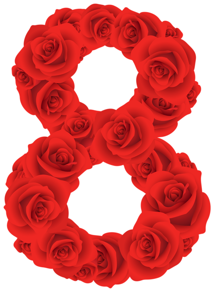 Transparent Rose Number Interlacing Petal Flower for Valentines Day
