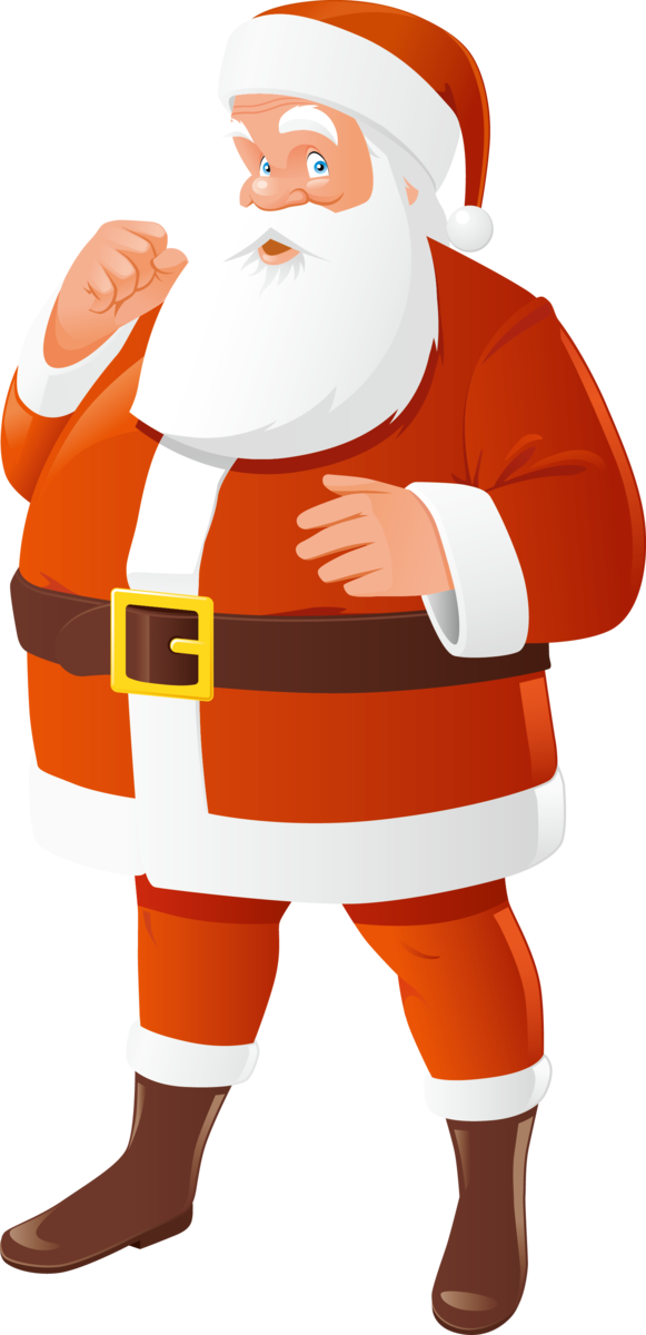Transparent Santa Claus Santacon Christmas Standing Cartoon for Christmas
