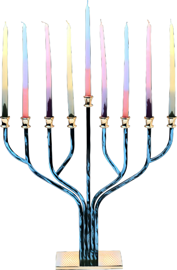 Transparent Menorah Hanukkah Candle Holder for Hanukkah