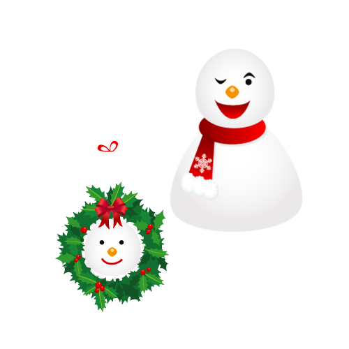 Transparent Snowman Christmas Tree Wreath Flightless Bird for Christmas