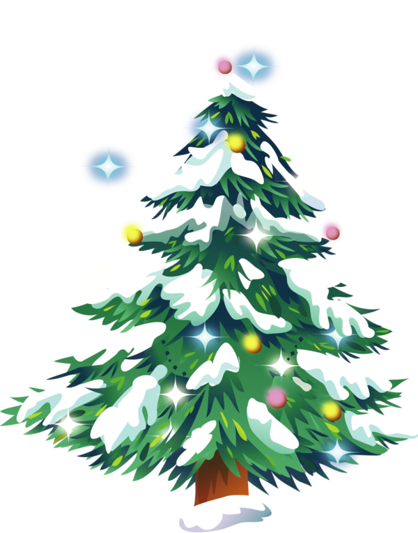 Transparent Christmas Tree Fir Sticker Pine Family for Christmas