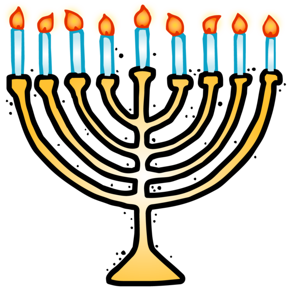 Transparent Hanukkah Candlestick Line Plant for Hanukkah
