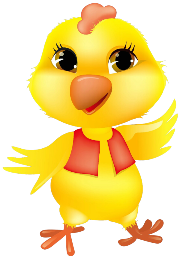 Transparent Chicken Easter Silhouette Cartoon Yellow for Easter