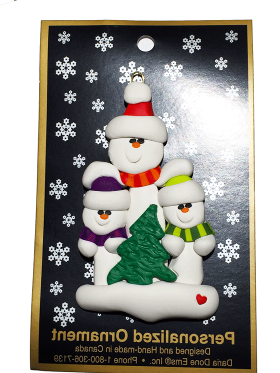 Transparent Christmas Ornament Single Parent Made In Canada Gifts Snowman for Christmas