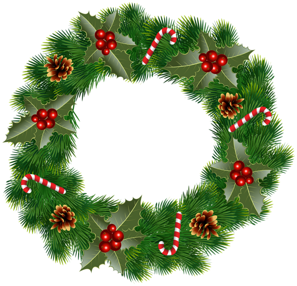 Transparent Wreath Christmas Garland Evergreen Pine Family for Christmas