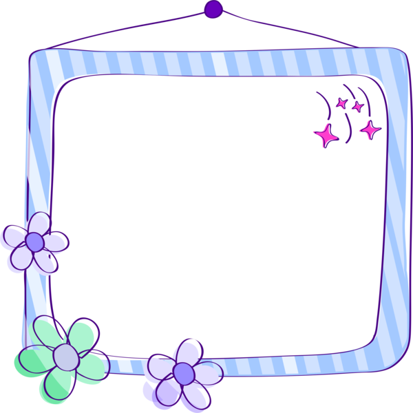 Transparent Cartoon Red Blue Pink Picture Frame for Valentines Day