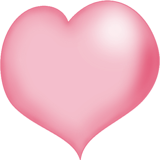 Transparent Heart Red Sticker Pink for Valentines Day