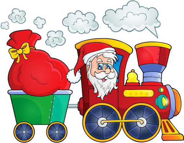 Transparent Train Santa Claus Christmas Holiday for Christmas