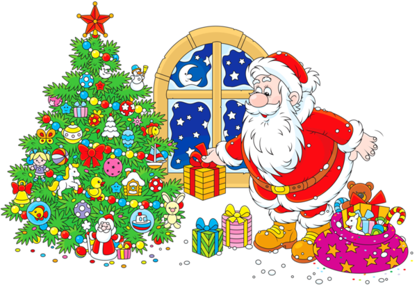 Transparent Santa Claus Christmas Gift Fir Christmas Decoration for Christmas
