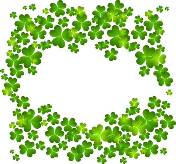 Transparent Ireland Fourleaf Clover Shamrock Green Leaf for St Patricks Day