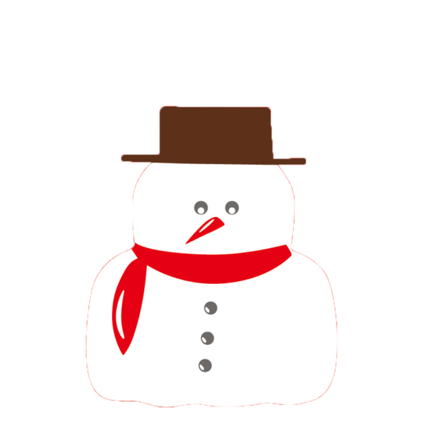 Transparent Snowman Nose Red Christmas Ornament for Christmas
