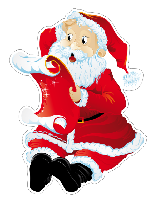 Transparent Christmas Christmas Card New Year Santa Claus for Christmas