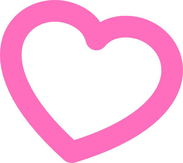 Transparent Heart Drawing Symbol Pink for Valentines Day