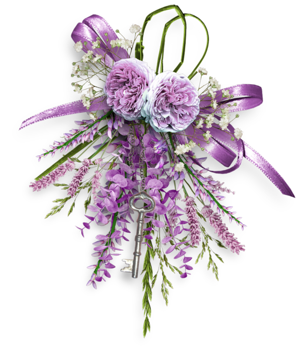 Transparent Violet Flower Purple Plant for Valentines Day