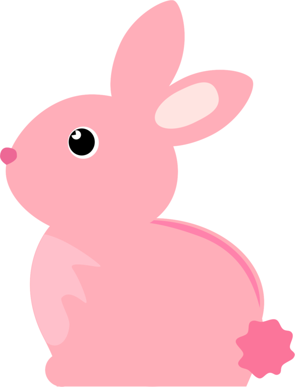 Transparent Scrapbooking Rabbit Easter Bunny Pink for Easter