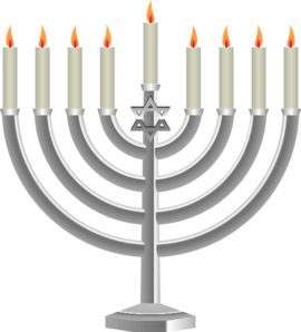 Transparent Second Temple Hanukkah Menorah Candle Holder for Hanukkah
