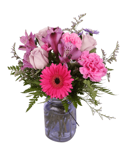 Transparent Floral Design Flower Bouquet Flower Pink for Valentines Day