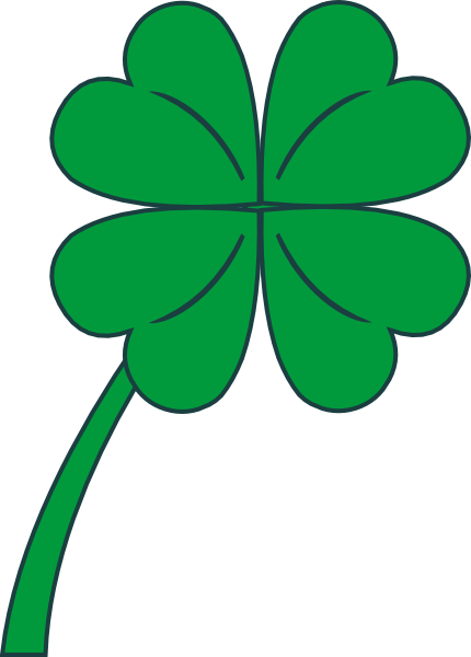 Transparent Fourleaf Clover Clover Shamrock Leaf Green for St Patricks Day