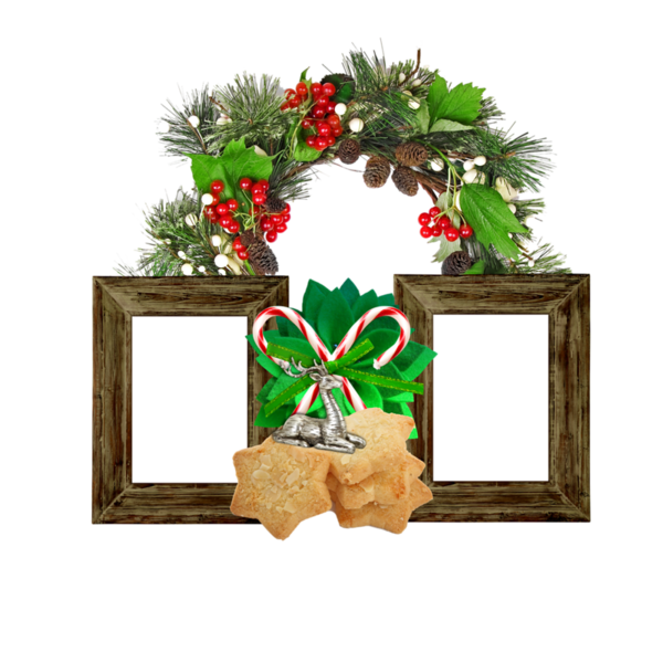 Transparent Christmas Ornament Picture Frames Diary Evergreen Picture Frame for Christmas