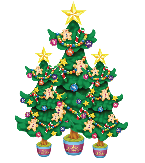 Transparent Christmas Tree Christmas Cartoon Fir Evergreen for Christmas