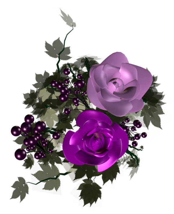 Transparent Garden Roses Flower Ornament Petal Plant for Valentines Day