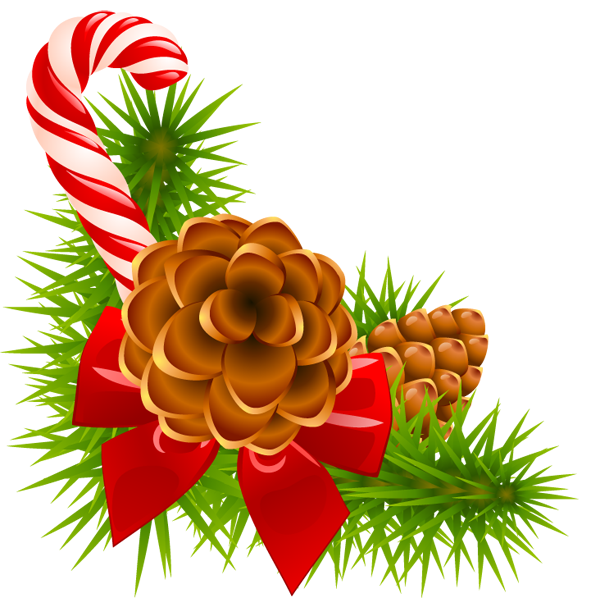 Transparent Candy Cane Mistletoe Holly Pine Family Christmas Ornament for Christmas