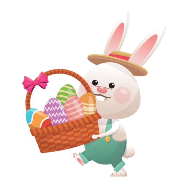 Transparent Easter Bunny Easter Basket for Easter