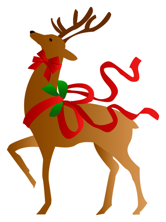 Transparent Reindeer Deer Rudolph for Christmas