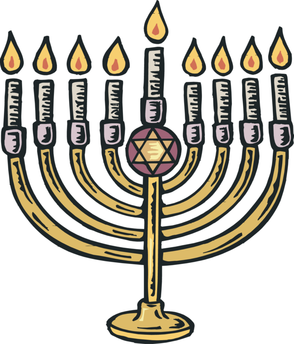 Transparent Menorah Hanukkah Judaism Holiday for Hanukkah