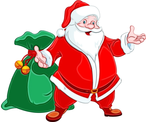 Transparent Santa Claus Christmas Gift Cartoon for Christmas