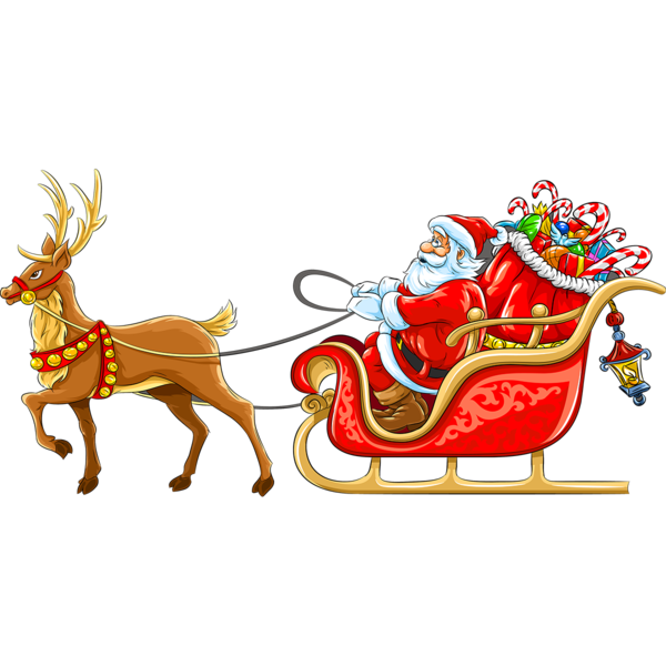 Transparent Santa Claus Christmas Sled Christmas Ornament Deer for Christmas