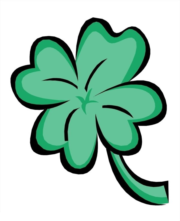 Transparent Fourleaf Clover Clover Pemilihan Flower Leaf for St Patricks Day