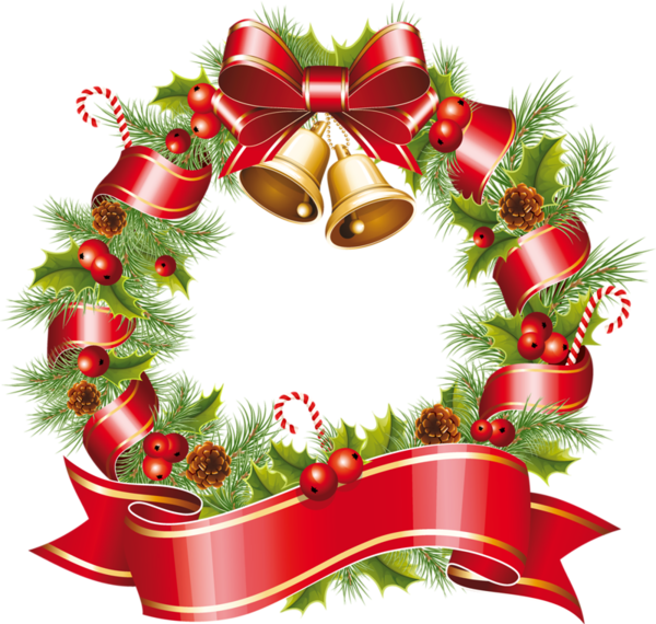 Transparent Christmas Wreath Christmas Card Evergreen Fir for Christmas