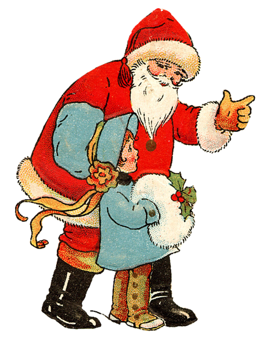 Transparent Santa Claus Cartoon Vintage Clothing Christmas for Christmas