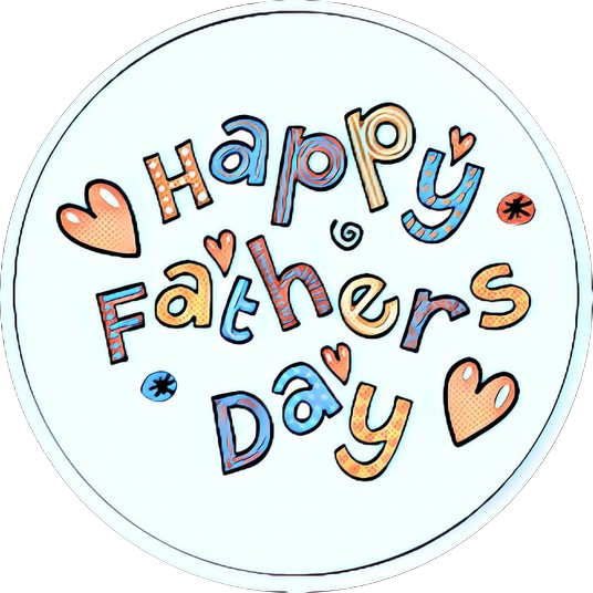 Transparent Fathers Day Sticker Father Text Heart for Fathers Day