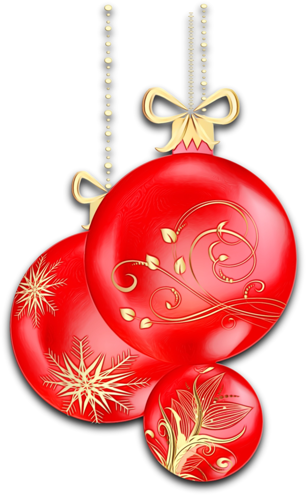 Transparent Santa Claus Christmas Day Christmas Ornament Red for Christmas