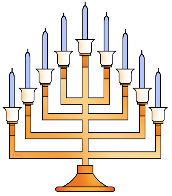 Transparent Hanukkah Menorah Lighting Line Candle Holder for Hanukkah