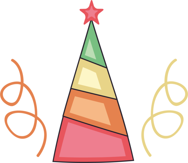 Transparent Santa Claus Christmas Party Hat Font Triangle for Christmas
