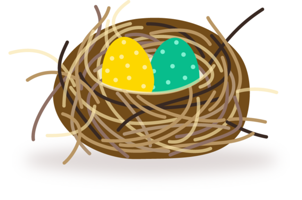Transparent Mallard Duck Bird Nest Easter Egg for Easter