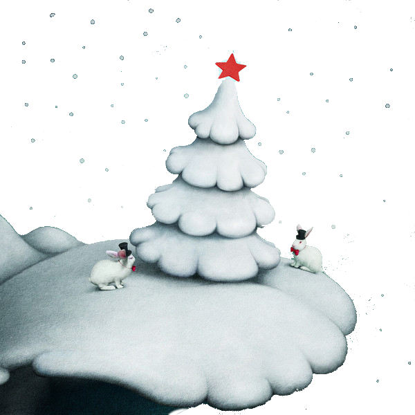 Transparent Snow Winter Snowflake Snowman Fir for Christmas
