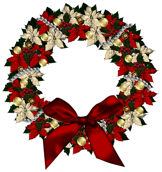 Transparent Christmas Wreath Santa Claus Christmas Decoration Flower for Christmas